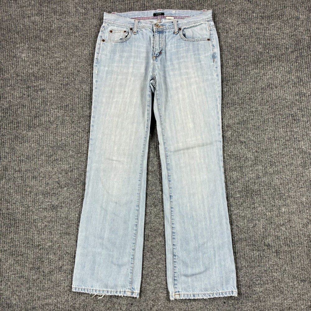 J Crew Womens Light Wash Blue Jeans P6 Straight Leg 100% Cotton Denim Low Rise
